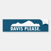 Davis West Virginia Alsjeblieft Bumpersticker (Voorkant)