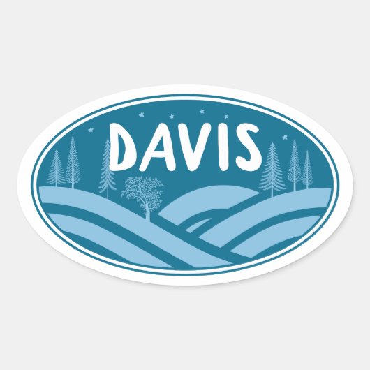 Davis West Virginia Buitenactiviteiten Ovale Sticker (Voorkant)