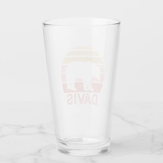 Davis West Virginia Retro Beer Glas (Achterkant)