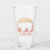 Davis West Virginia Retro Beer Glas (Voorkant)