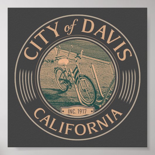 DAVIS YOLO CALIFORNIA - STAD DAVIS CA POSTER (Voorkant)