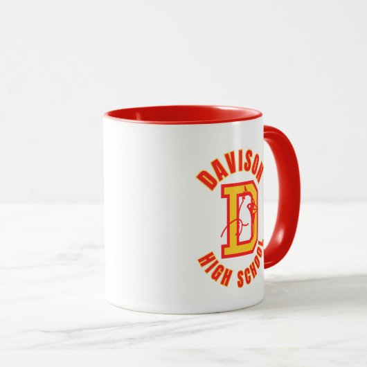 Davison High School Michigan Coffee Mug Mok (Voorkant rechts)