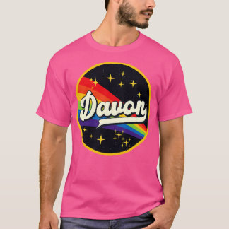 Davon regenboog in ruimte stijl t-shirt