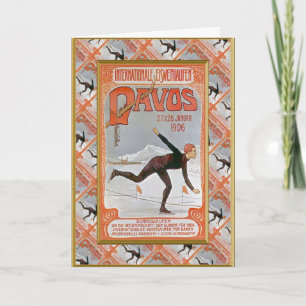 Davos 1906 feestdagen kaart