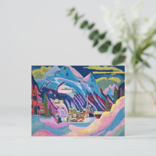 Davos in de winter | Ernst Ludwig Kirchner Briefkaart (Staand voorkant)