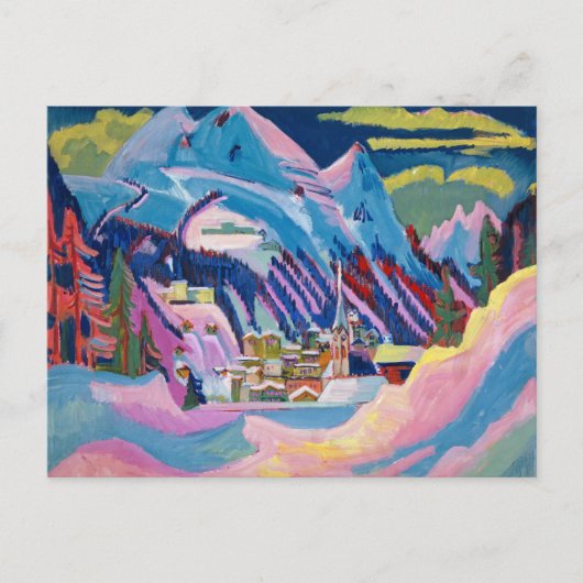 Davos in de winter | Ernst Ludwig Kirchner Briefkaart (Voorkant)