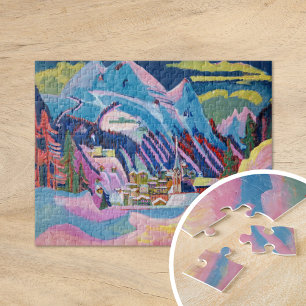 Davos in de winter   Ernst Ludwig Kirchner Legpuzzel