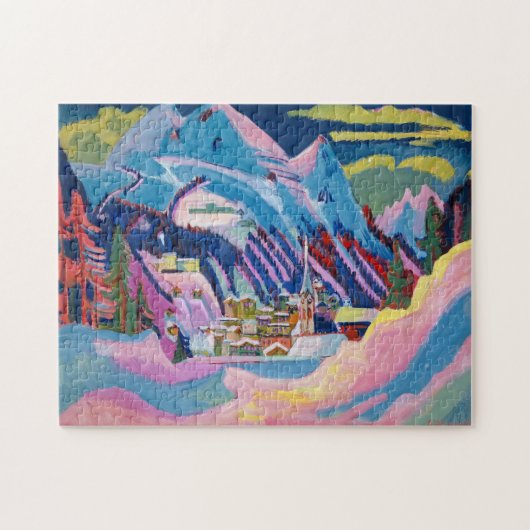 Davos in de winter | Ernst Ludwig Kirchner Legpuzzel (Horizontaal)