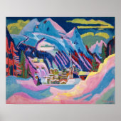 Davos in de winter | Ernst Ludwig Kirchner Poster (Voorkant)
