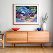 Davos in de winter | Ernst Ludwig Kirchner Poster