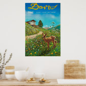 Davos, Parsenn, Zwitserland, Ski Poster (Keuken)