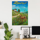 Davos, Parsenn, Zwitserland, Ski Poster (Thuiskantoor)