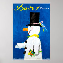 Davos, Parsenn, Zwitserland, Ski Poster