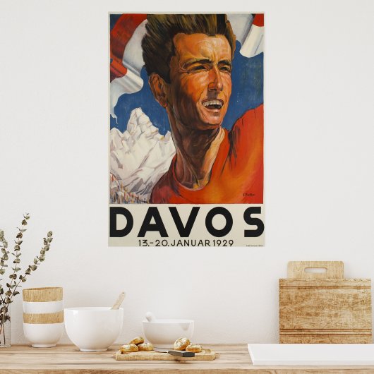 Davos, Parsenn, Zwitserland, Ski Poster (Keuken)
