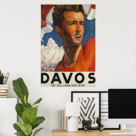 Davos, Parsenn, Zwitserland, Ski Poster (Thuiskantoor)