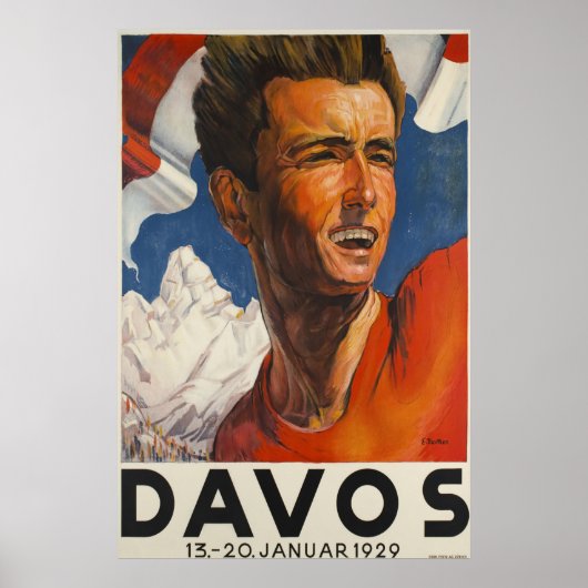 Davos, Parsenn, Zwitserland, Ski Poster (Voorkant)