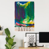 Davos, Parsenn, Zwitserland, Ski Poster (Thuiskantoor)