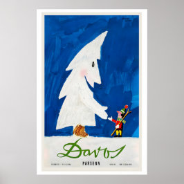 Davos Parsenn Zwitserland Vintage Skiposter Poster