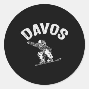 Davos Snowboarding Zwitserland Ski Winter Snowboar Ronde Sticker