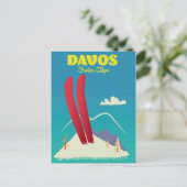 Davos Swiss Alps Briefkaart (Staand voorkant)