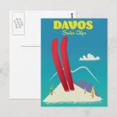 Davos Swiss Alps Briefkaart (Voorkant / Achterkant)