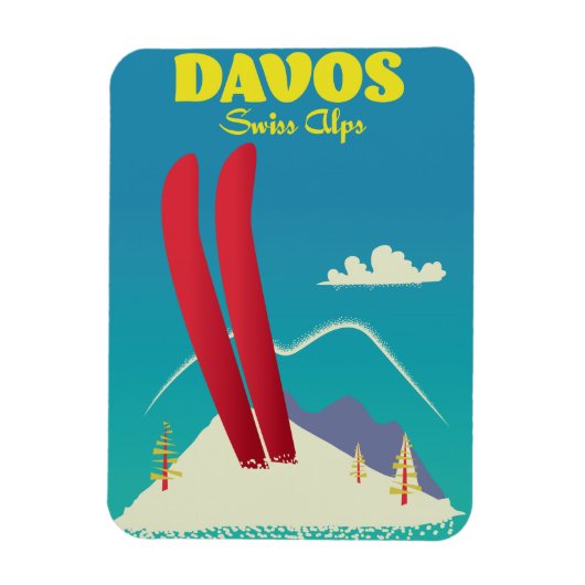 Davos Swiss Alps Magneet (Verticaal)