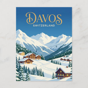 Davos, Zwitserland Briefkaart