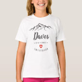 Davos, Zwitserland. Custom Mountain Adventure T-shirt (Voorkant)