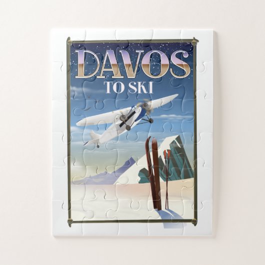 Davos Zwitserland reisposter Legpuzzel (Verticaal)