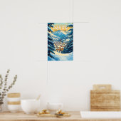 Davos Zwitserland Reizen Kunst Vintage Poster (Keuken)