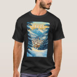 Davos Zwitserland Travel Art Vintage T-shirt<br><div class="desc">Davos retro vector reisontwerp. Davos is een plaats in het Zwitserse kanton Graubünden, gelegen in de Alpen. Het is een populair skigebied met een conferentiecentrum dat het jaarlijkse World Economic Forum organiseert.</div>