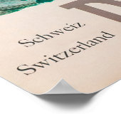 Davos Zwitserland Vintage Travel Poster (Hoek)