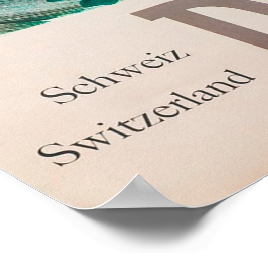 Davos Zwitserland Vintage Travel Poster (Hoek)