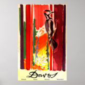 Davos Zwitserland Vintage Travel Poster (Voorkant)