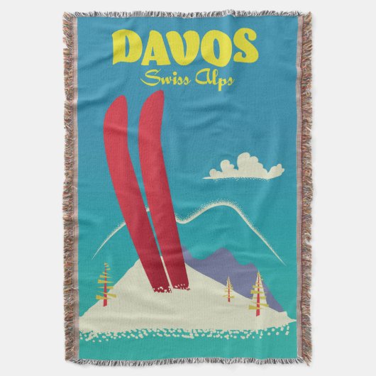 Davos Zwitserse Alpen Deken (Voorkant Verticaal)