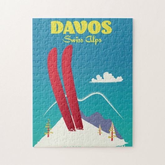 Davos Zwitserse Alpen Legpuzzel (Verticaal)