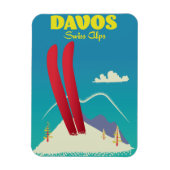 Davos Zwitserse Alpen Magneet (Verticaal)
