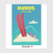 Davos Zwitserse Alpen Sticker (Vel)