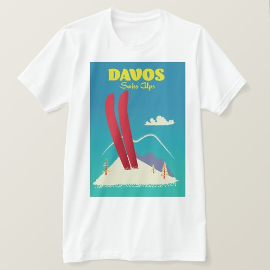 Davos Zwitserse Alpen T-shirt (Design voorkant)