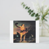 Davy Crocket "Ga Vooruit" Wijsheid Quote Briefkaart (Staand voorkant)