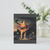 Davy Crocket "Ga Vooruit" Wijsheid Quote Briefkaart (Staand voorkant)