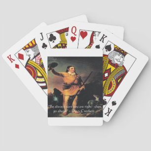 Davy Crocket "Ga Vooruit" Wijsheid Quote Pokerkaarten