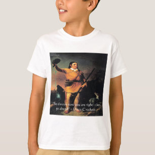 Davy Crocket "Ga Vooruit" Wijsheid Quote T-shirt
