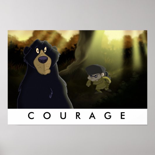 Davy Crockett "Courage" Print (Voorkant)