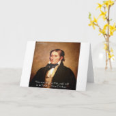 Davy Crockett "Naar Texas" Humor Quote Kaart (Gele Bloem)