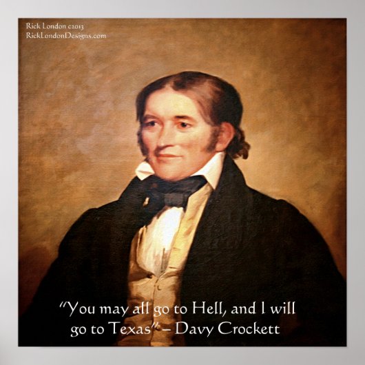 Davy Crockett "Naar Texas" Poster (Voorkant)