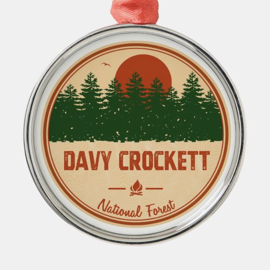 Davy Crockett Nationaal bos Metalen Ornament (Voorkant)