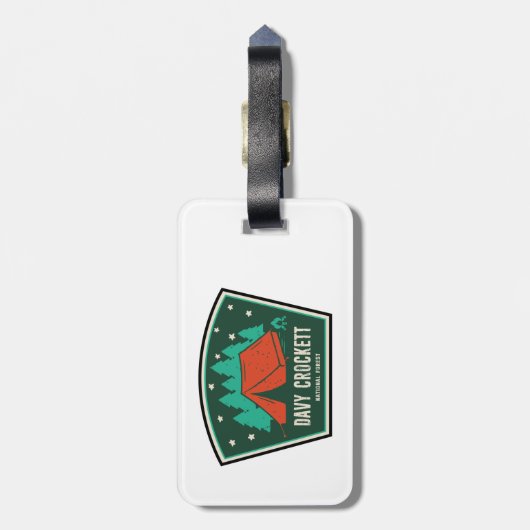 Davy Crockett National Forest Camping Bagagelabel (Achterkant verticaal)