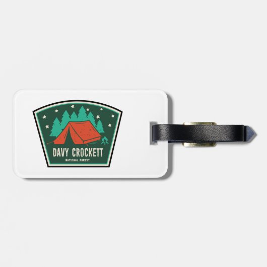 Davy Crockett National Forest Camping Bagagelabel (Achterkant horizontaal)