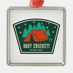 Davy Crockett National Forest Camping Metalen Ornament